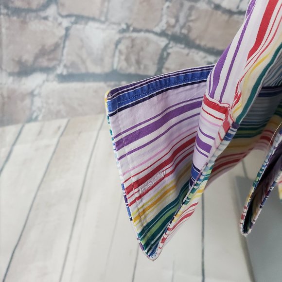 Thomas PINK Dress Shirt Size 16 34 1/2 Rainbow - Picture 8 of 11